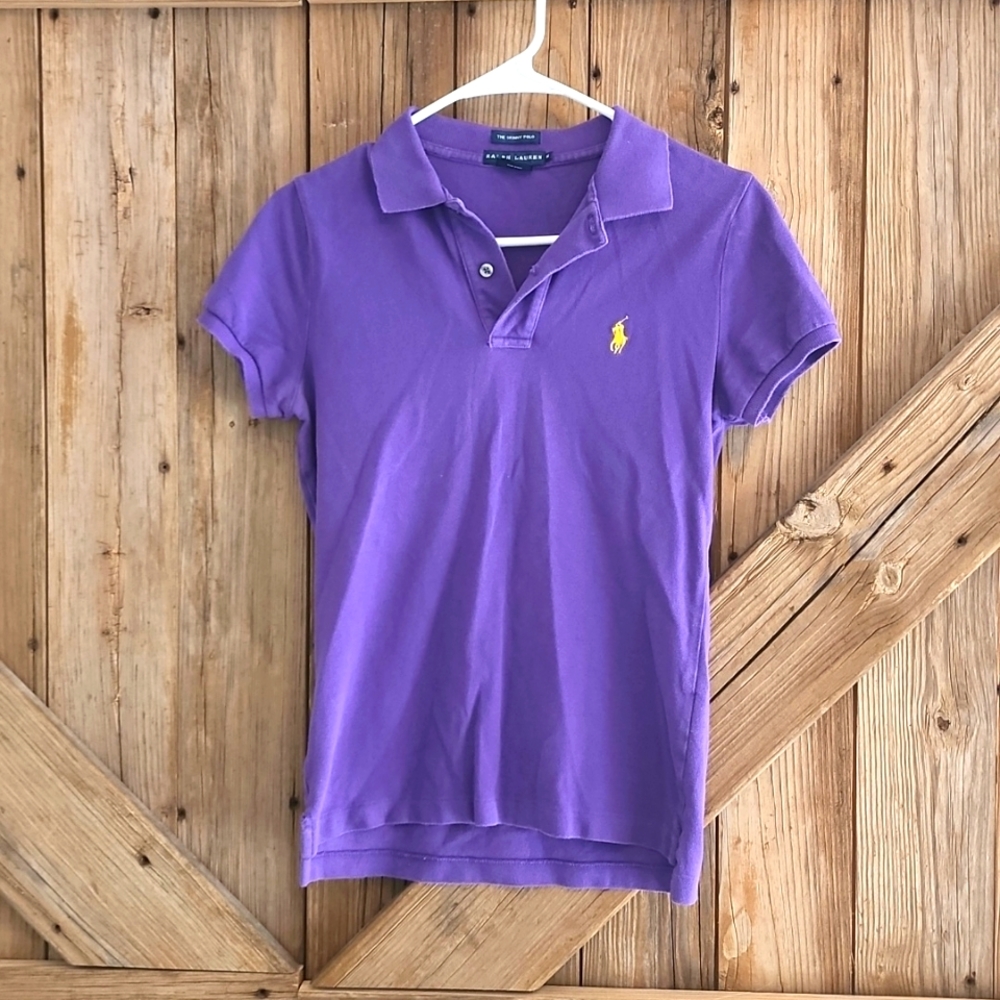 Ralph Lauren The Skinny Polo Size M purple